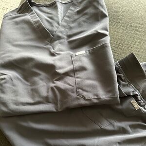 Figs scrubs Matching Full Set Charcoal Gray Zamora Jogger/Catalina top size 3xl